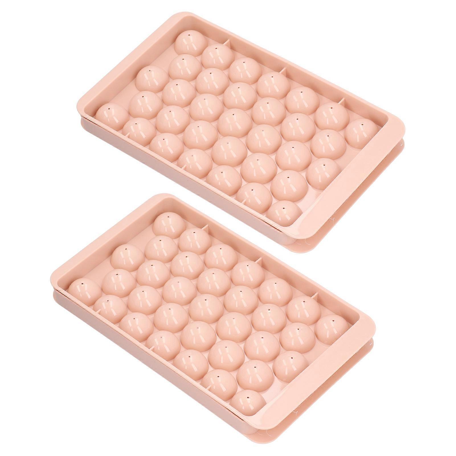Ice Cubes Mold Set Of 2, 33-Grid Ice Cube Mold With Lid, DIY Ice Ball Maker, Kitchen Bar Drinking Accessories
