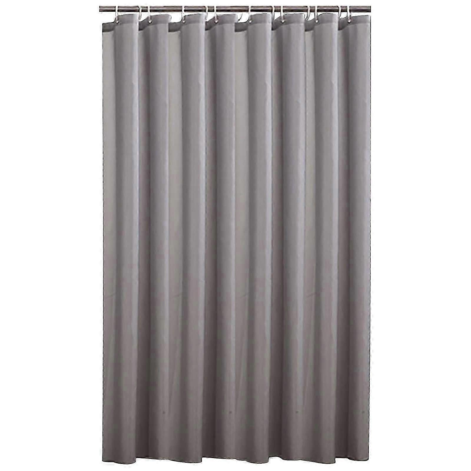 Gray Shower Curtain Fabric Plain Color Thickened And Polyester Bathroom Partition Curtains And Door Curtains