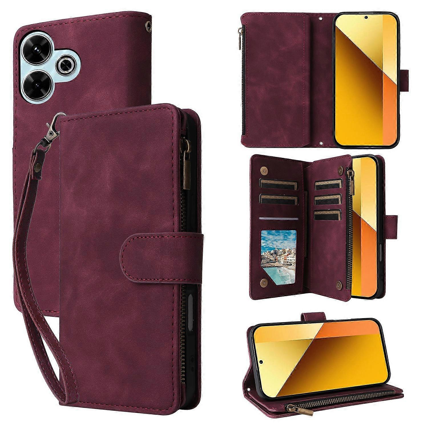 Multifunctional Multi-Card Wallet Phone Leather Case
