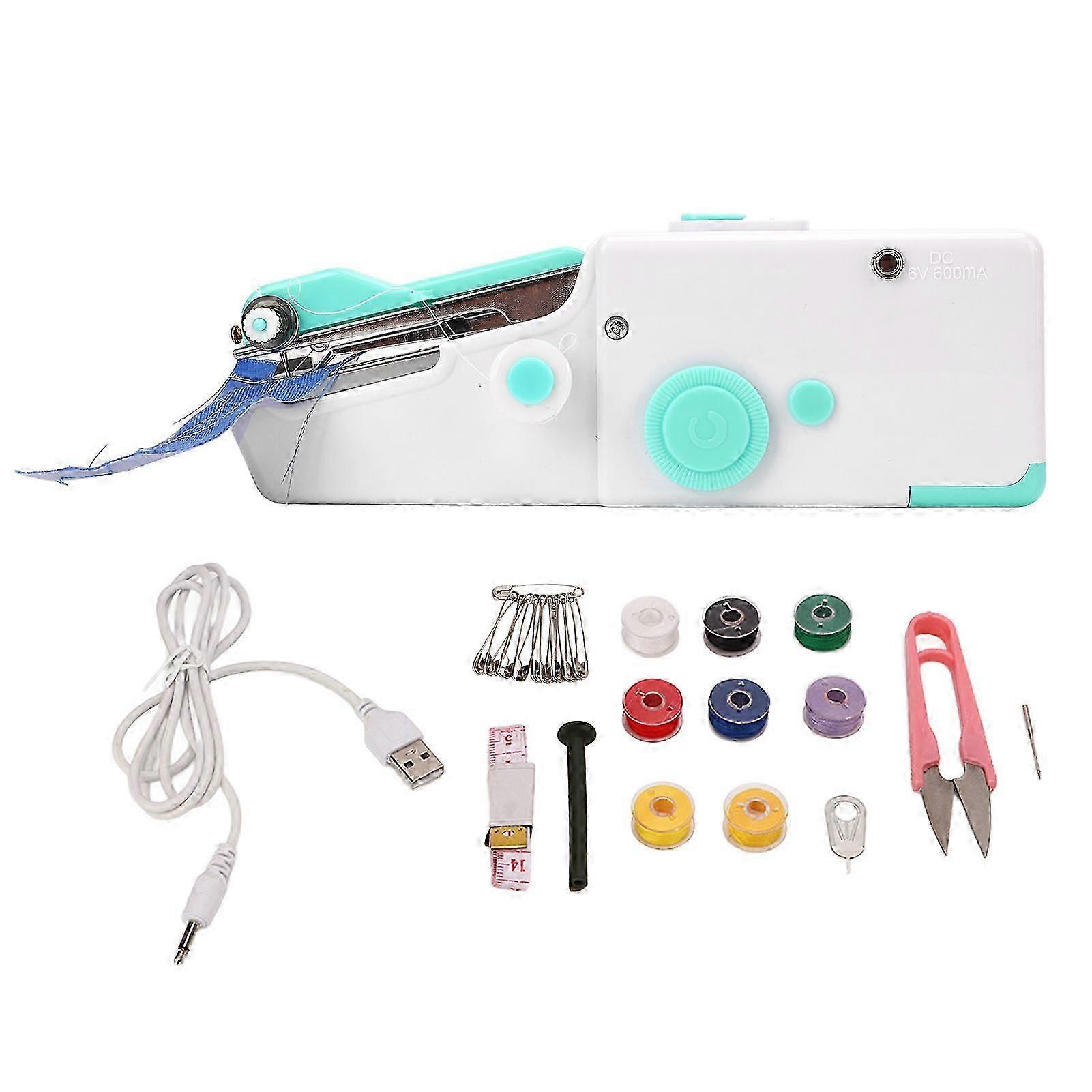 Handheld Sewing Machine Multipurpose Cordless Portable Sewing Machine for Beginners Kids Adults Blue
