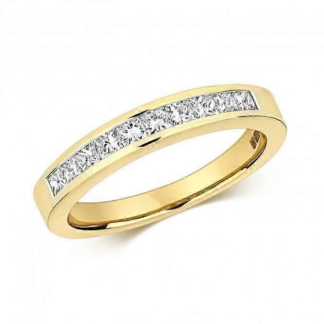 Diamond Jewellery 18K Gold Ring with 10 Radiant Stones RDQ136