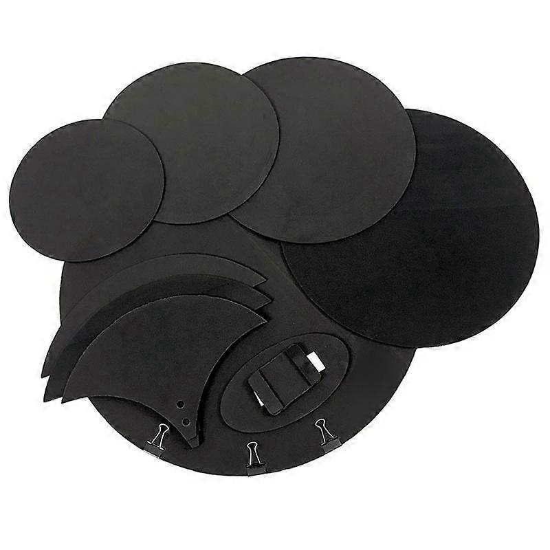 10Pcs Drum Mute Pads Kit Bass Snare Drum Sound Off Mute Muffler Set
