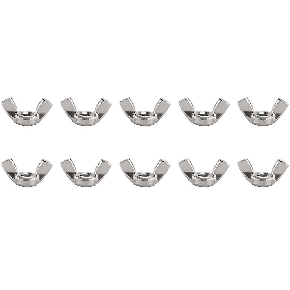 M6 Thread Dia Stainless Steel Wing nut Butterfly Wing Nuts 10 Pcs