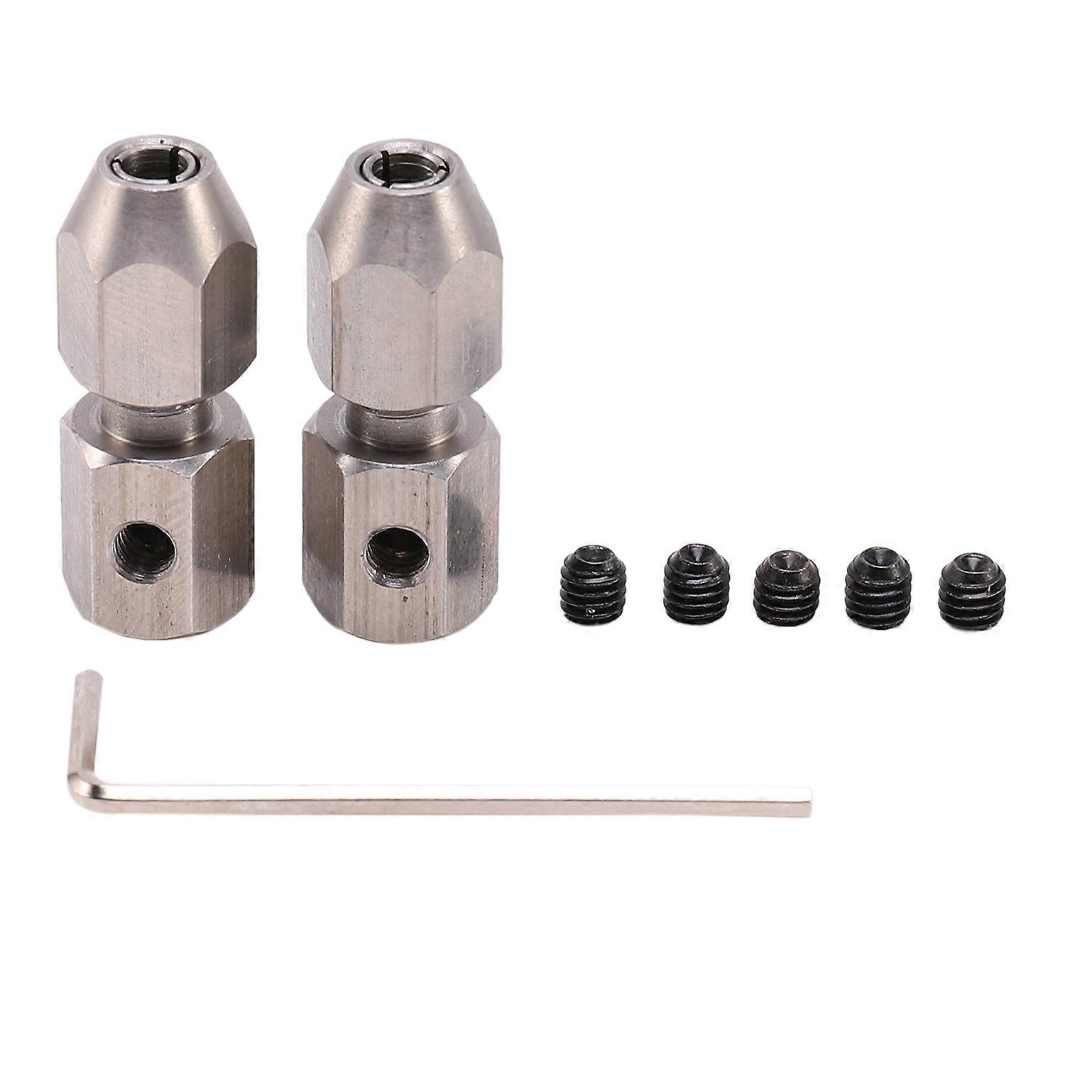 2Pcs RC Boat Flexible Coupling CNC Flex Collet Coupler,3.18X4Mm