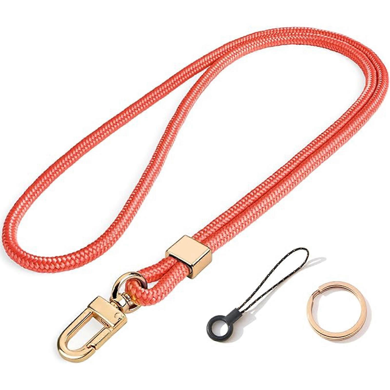 Phone Lanyard Tether Adjustable Crossbody Shoulder Card Neck Cord String Strap Comfortable Belt For Easy Carry Daily Use  re d