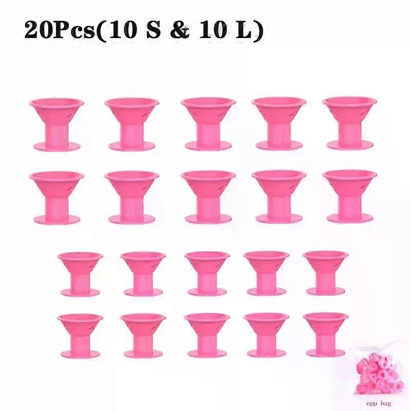 10/20pcs מסלסל שיער גומי רך סיליקון גלילי שיער ללא חום קליפים לא פוגע שיער רולים מספרה DIY עיצוב שיער כלים