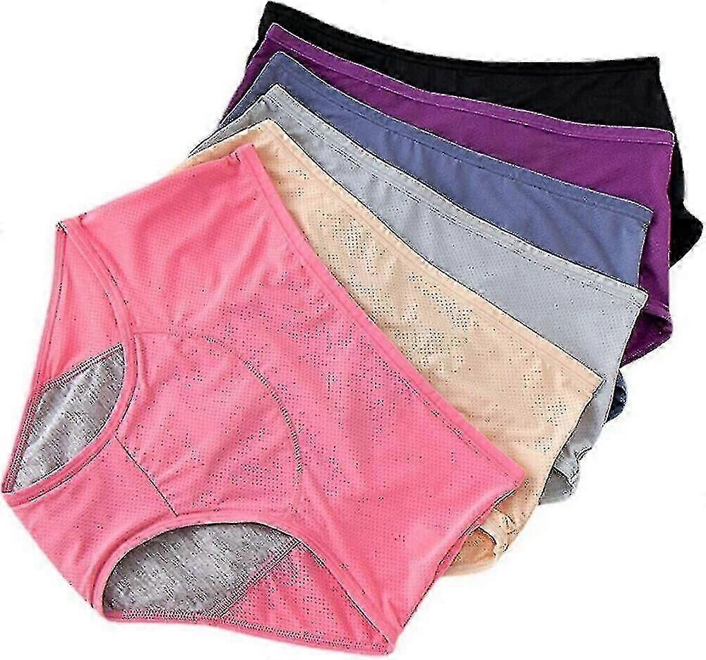 5pcs נשים מחזור הווסת תחתונים עמידים לדליפה תחתונים מכנסיים, תחתונים חסיני דליפה לנשים בריחת שתן L-