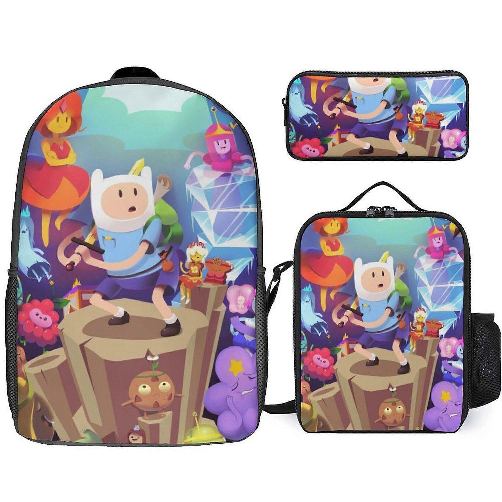 x205 Adventure Time Zaino Set Bundle Poliestere Leggero 17 Pollici