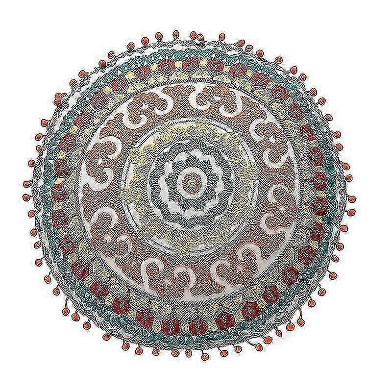 Large Round Floor Pillow with Memory Foam for Meditation Circle Throw Cushion