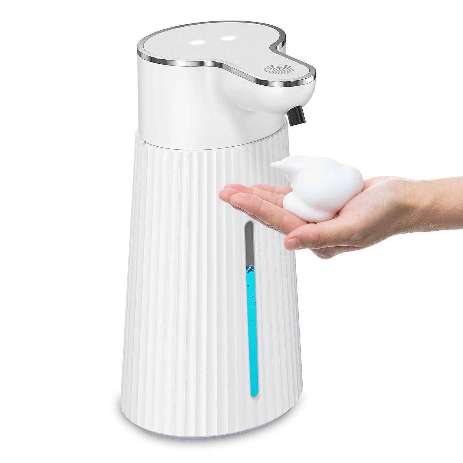 Automatic Foaming Soap Dispenser 13.5 oz Touchless with Low Battery Reminder and 2 Levels Adjustable for Kitchen and Bathroom