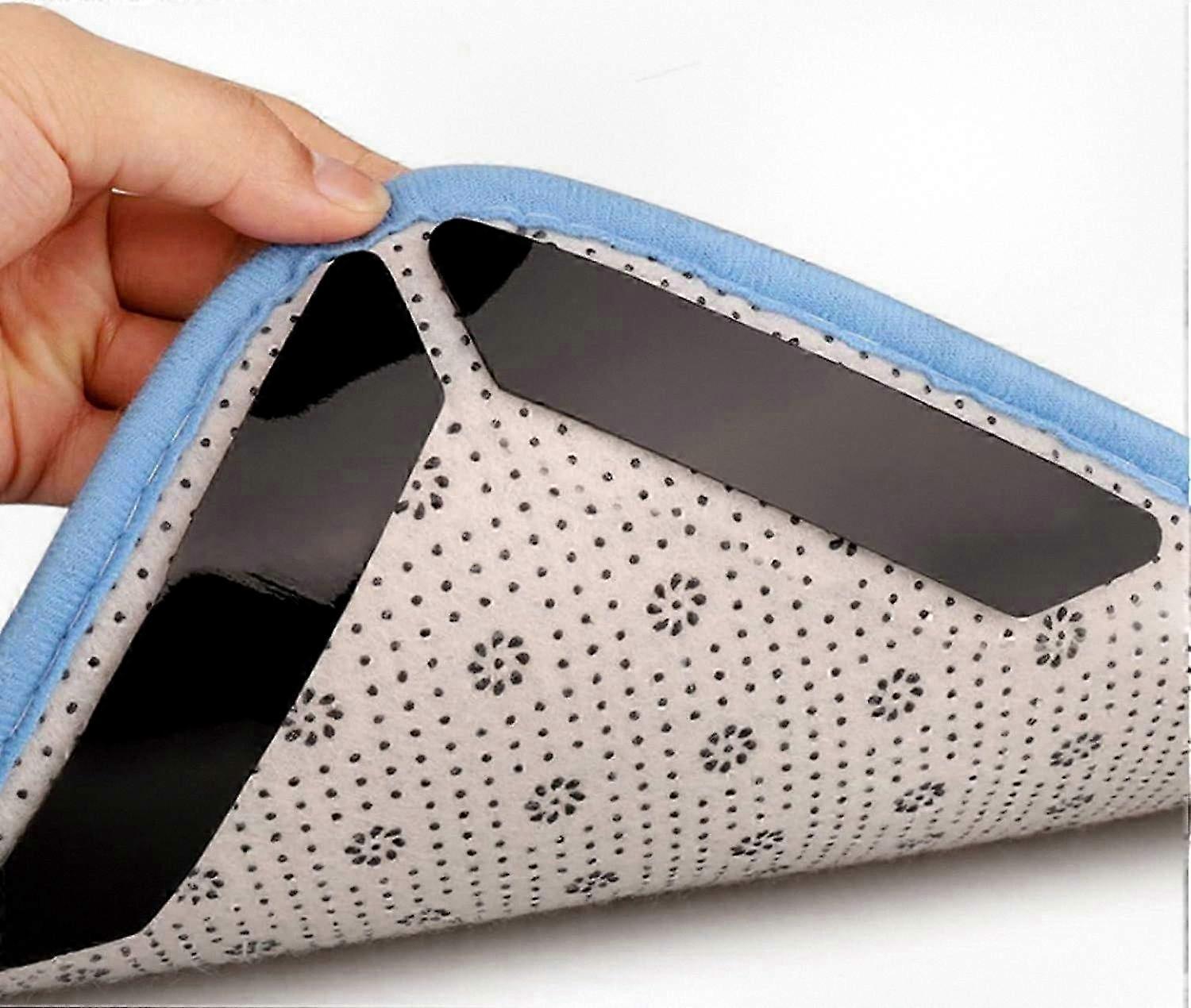 Non-Slip Rug Grippers, 24-Piece Carpet Anti-Curl Pads, Secure Floor Mat Stickers for Safety