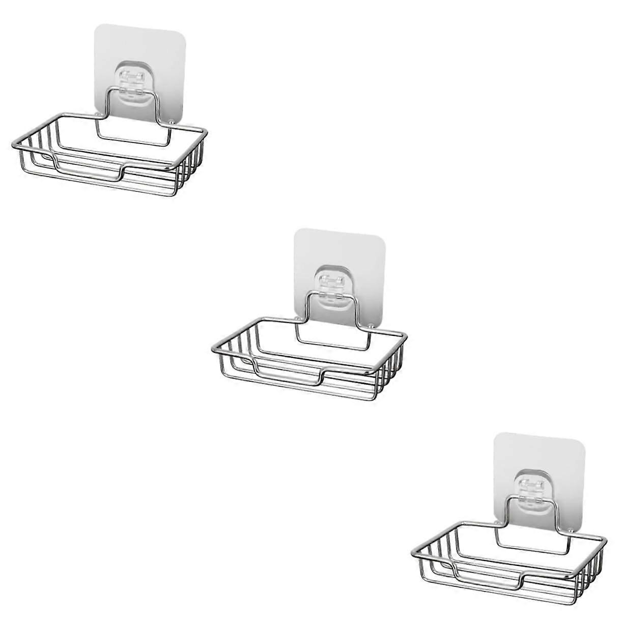 3 pcs Wall Mount Soap Holder Modern Elegant for Bathroom