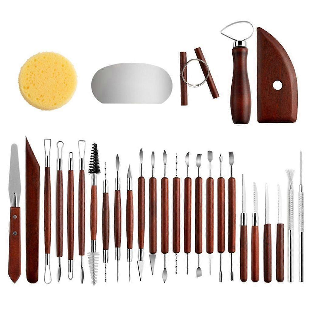 30x Clay Sculpting Tool Ceramic Tool Set Clay Modelings Tool for Engraving