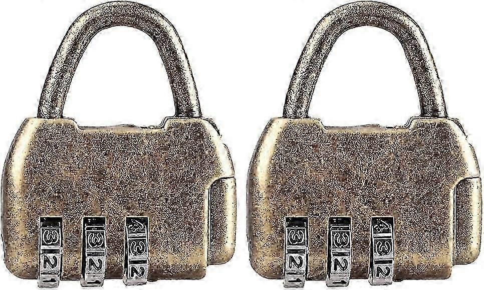 Retro Combination Lock Digital Number Code Lock Creative Handbag Shape Padlock for Storage Box Jewelry Box Gift Box Cabinet Drawer Suitcase Travel Bag
