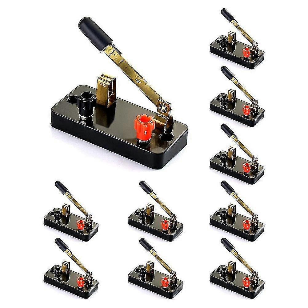 10Pcs Single Pole Single Throw Switch,Knife Switch:Used for Physics Laboratory,School Electronic Exp
