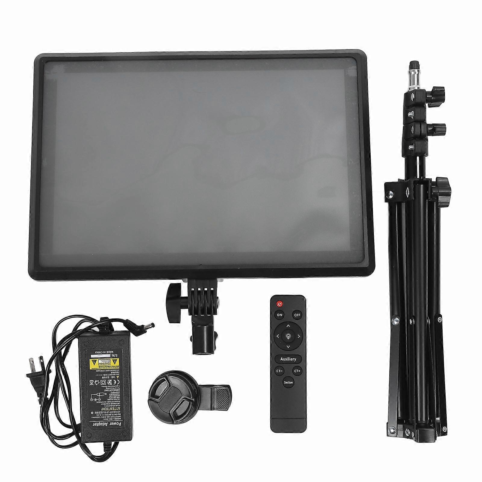 60W Dimmable LED Video Light Stand Kit 3000K‑6000K Reducing Reflection CRI95 Photography Fill Lighting with CPL Filter for Oil Painting 100‑240V