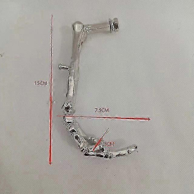 אוניברסלי אופנוע kickstand אופנוע מעמד בצד אצבע אמצעית מחזיק מפרק מתכוונן אופנוע כסף