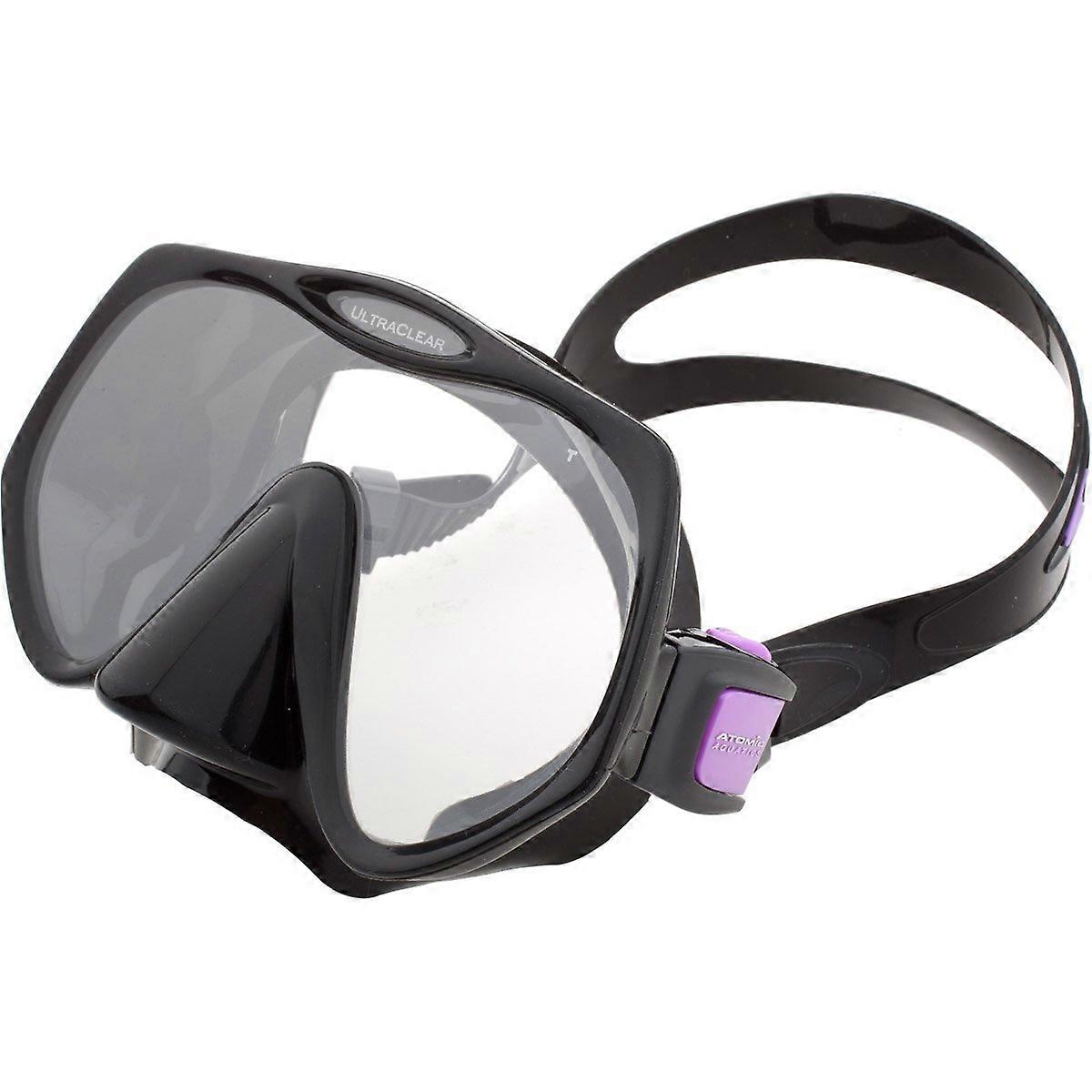 Aquatics Tüplü Dalış Çerçevesiz Maske, Siyah/Mor, Orta Kesim