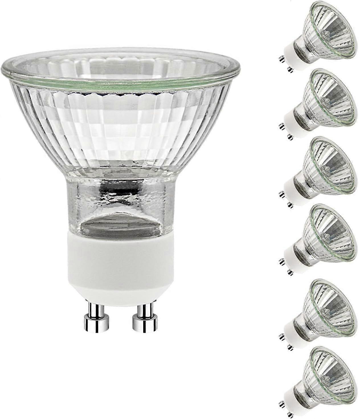 GU10 Halogen Bulbs(6 Pcs), AC 220V 50W Spotlight Bulb, GU10 Halogen 50 Watt Dimmable, 2700K Warm White for Kitchen, Office, Home