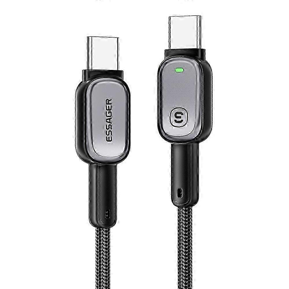 Essager Type-c To Type-c 100w Smart Led Cable Fast Charging Durable Braided Data Cable 2m