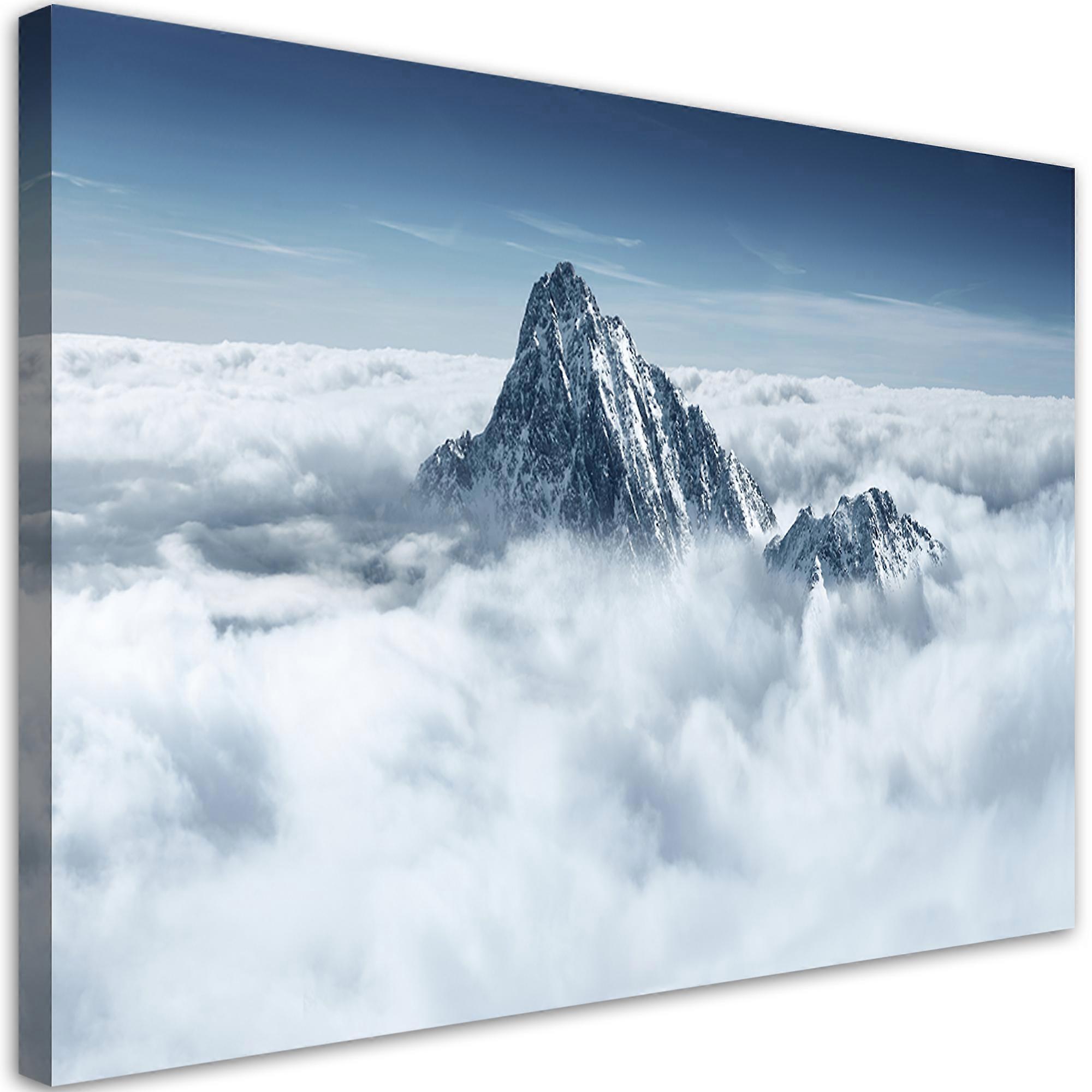 Lienzo, Alpes sobre las nubes - 60x40