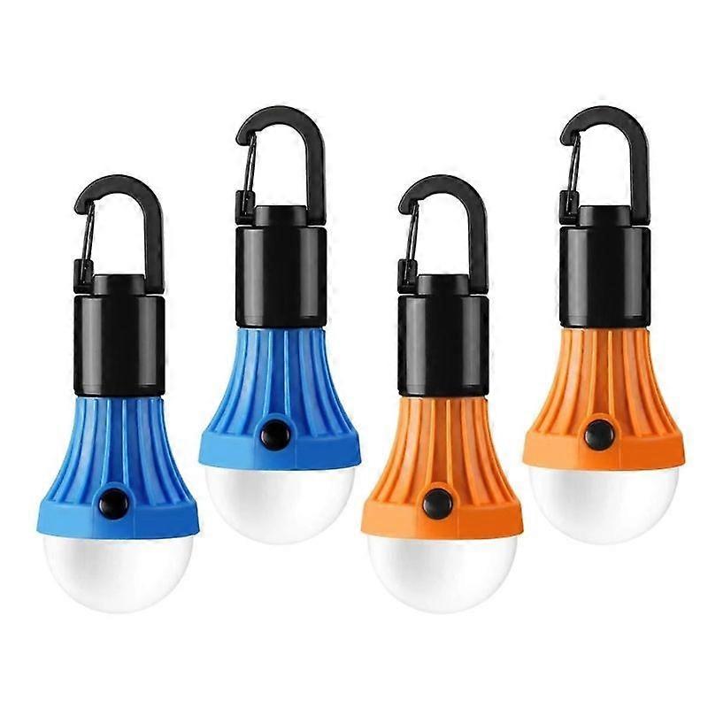 4 Pack LED Hanging Tent Camping Lanterns, 3 Lighting Modes With Hook Foldable, Hiking Hurricane