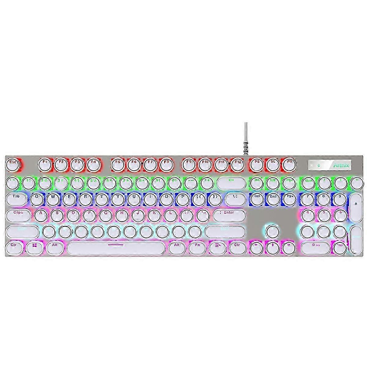 104Pcs/Set Universal Round Key Cap Keycaps for Cherry MX Mechanical Keyboard Backlit Design