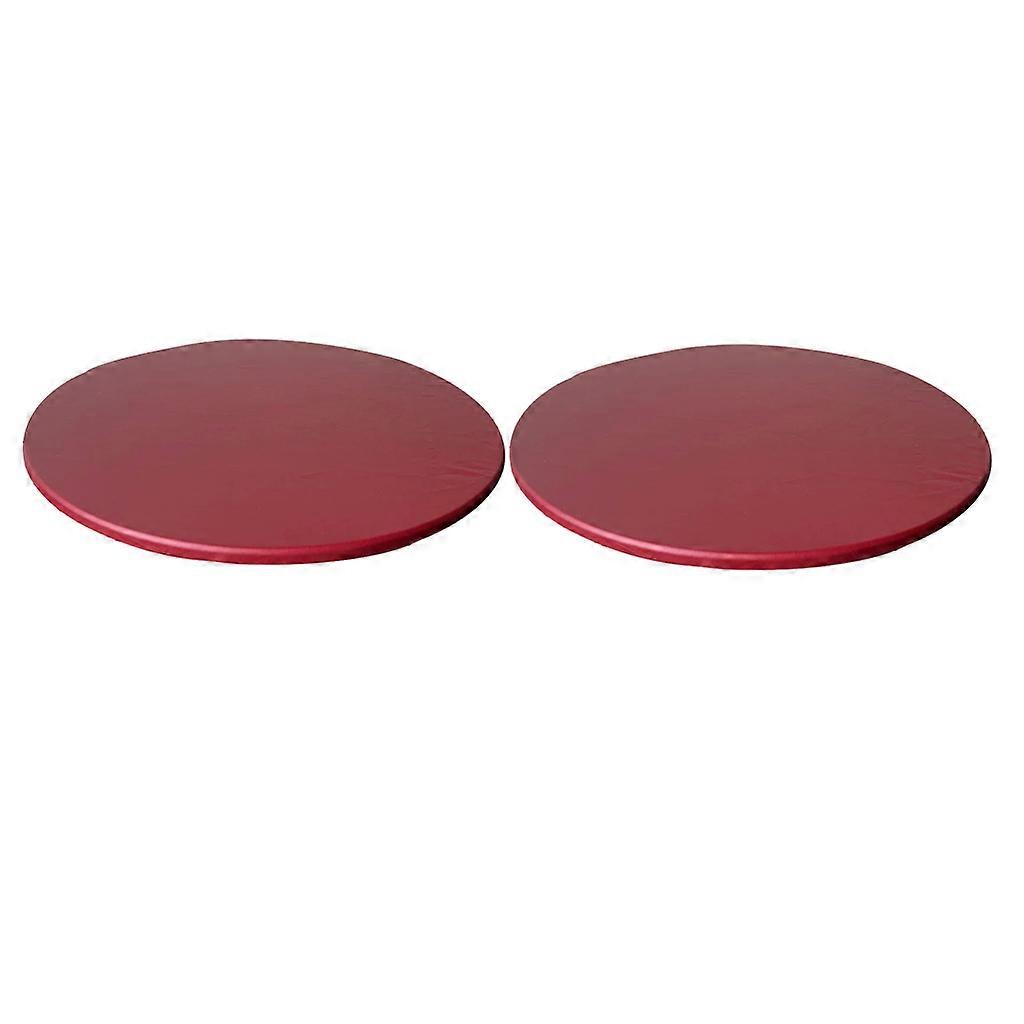 Rote Tischdecke 2er-Set 120cm Tischdecke für den Innenbereich Runde Tischdecke