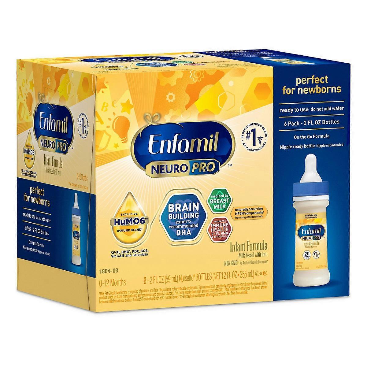 Enfamil Neuropro έτοιμο να ταΐσει μπιμπερό βρεφικής φόρμουλας - 2 ουγκιά υγρού το καθένα / 6ct