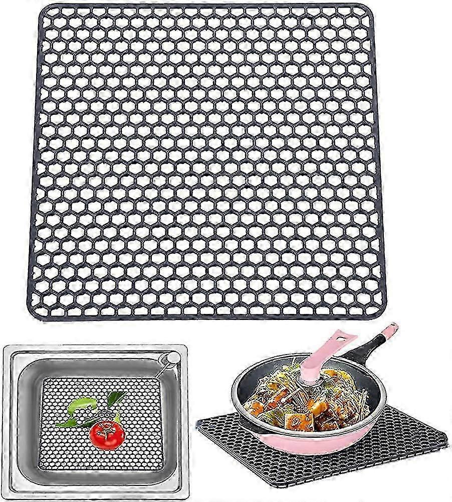 Large Sink Mat, Draining Mat, Multi-purpose Silicone, Kitchen Drainer