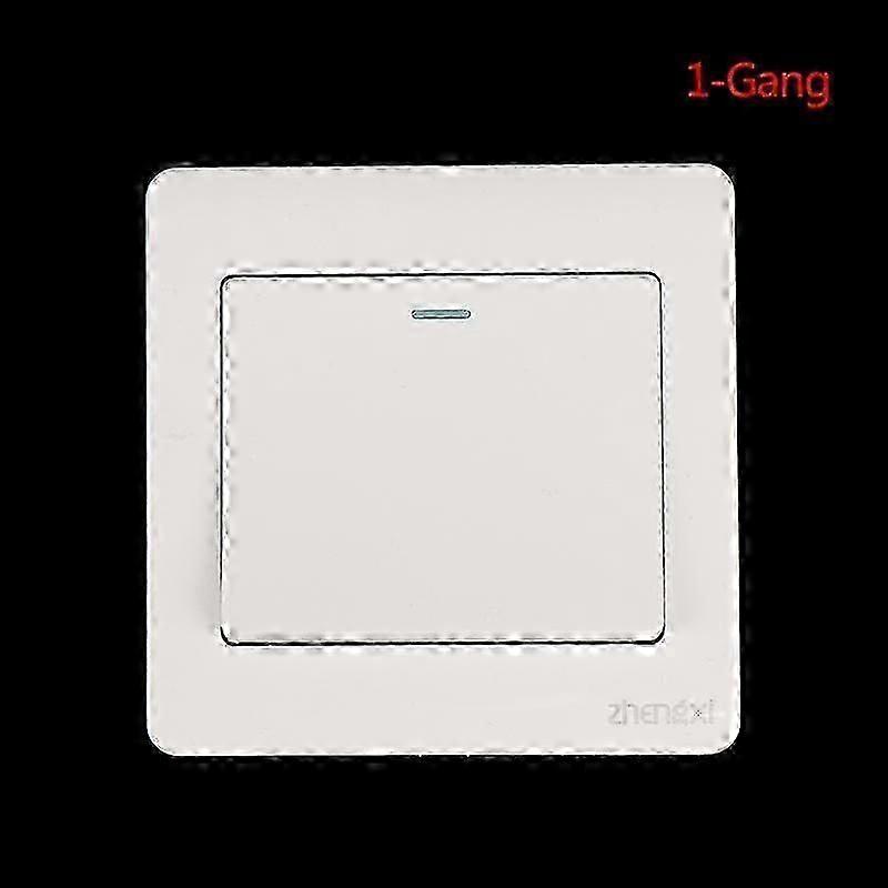 Wall Switch 1/2/3/4 Gang 1Way Button Wall Light Switch On/Off Button