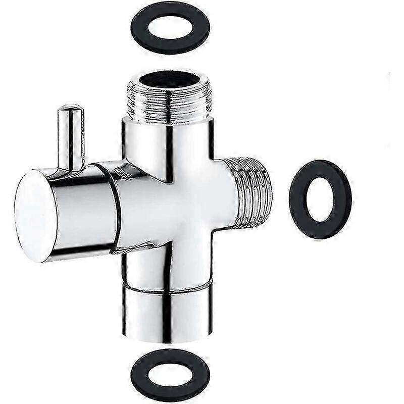 Solid Brass G1/2 Handheld Shower Shower Components Diverter Adapter Shower System Replacement Part Way Valve Polished Chrome 2025