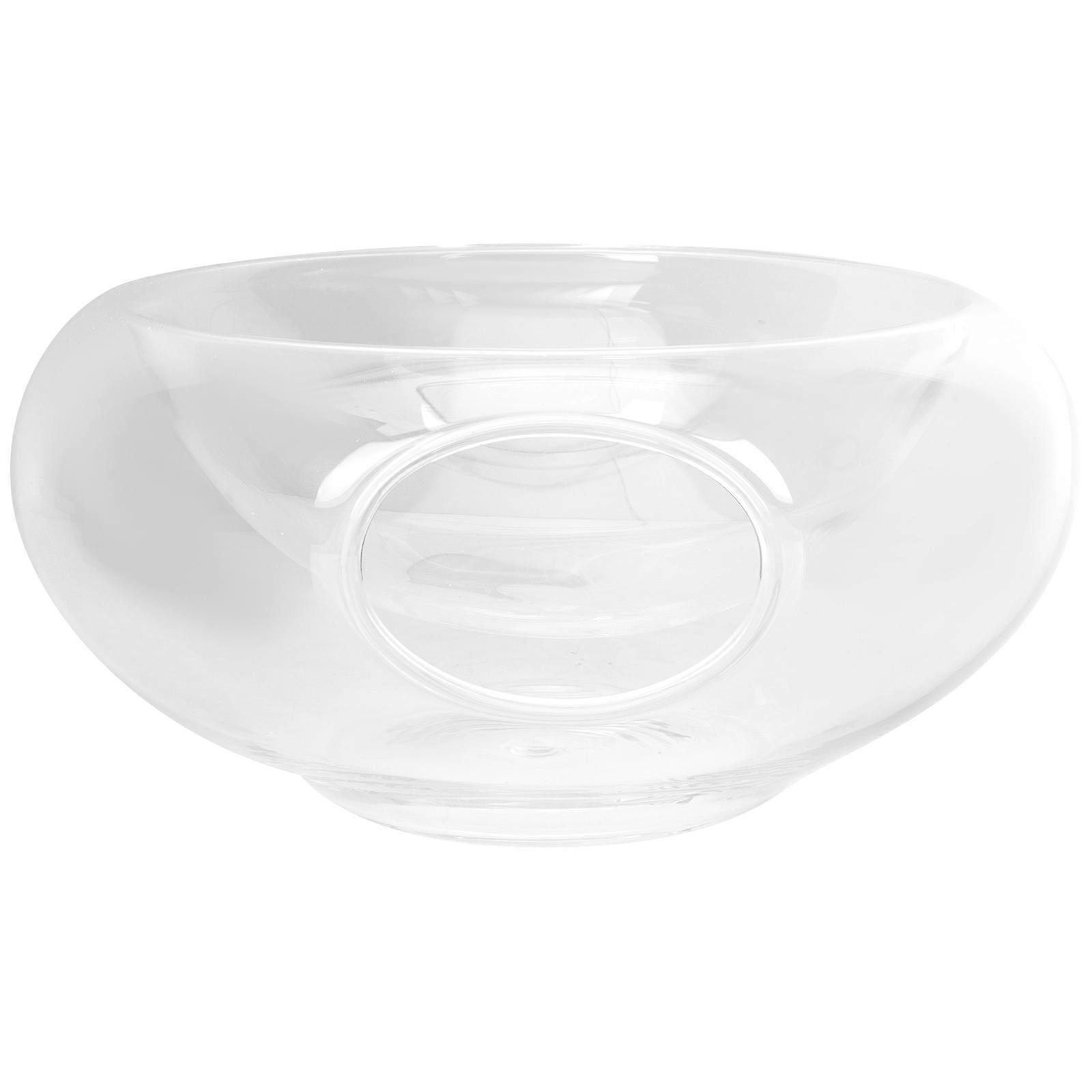 Artistic High Borosilicate Salad Bowl with Opening Design for Home, Weddings, and Event Tableware