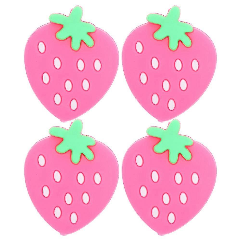 4PCS Portable Silicone Tennis Racket Dampeners – Vibrant Strawberry Design Vibration Absorbers for Tennis Accessories, Ideal for Lovers and Players