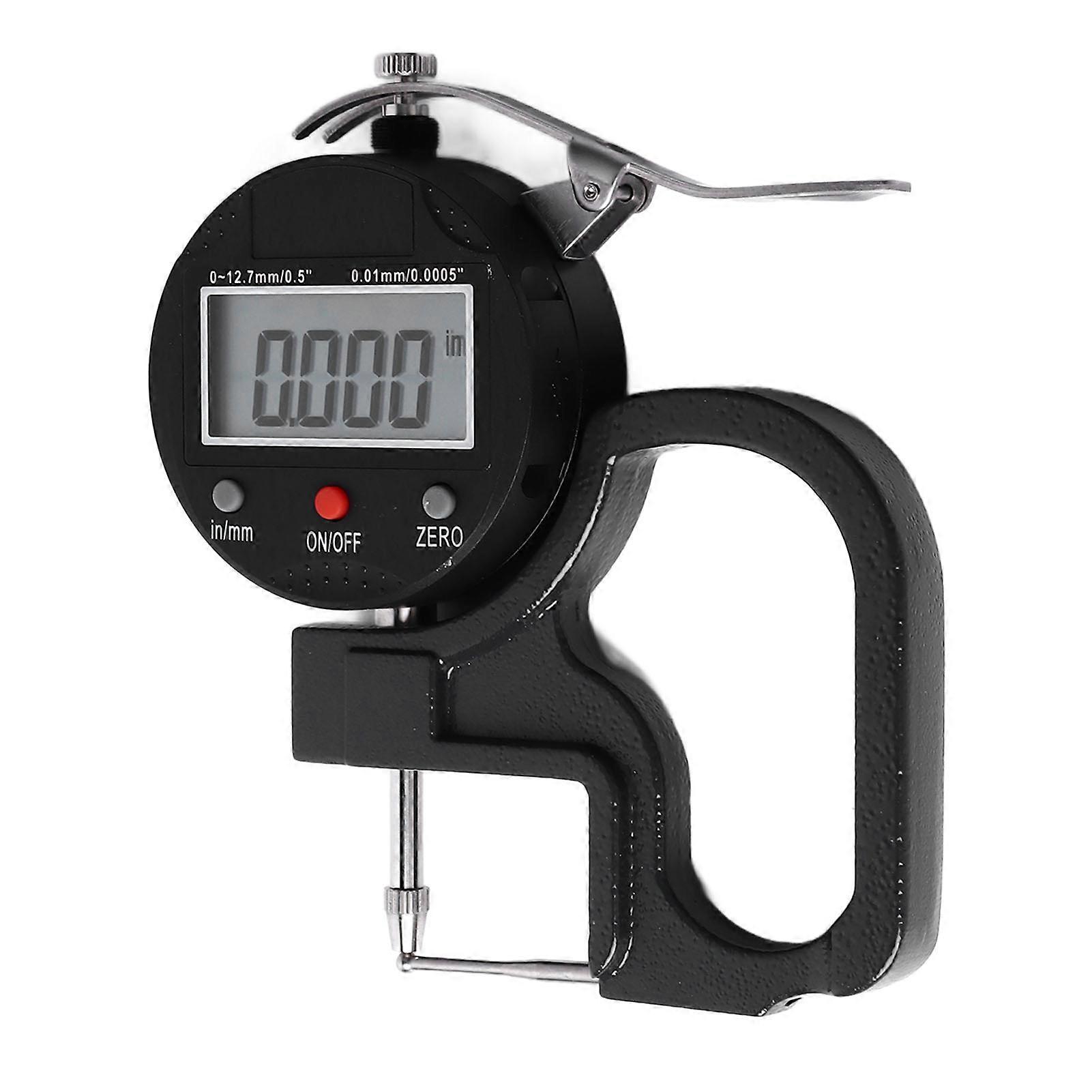 Thickness Meter Digital Display 0.0005 Inch Resolution High Accuracy Multifunctional Thickness Measuring Tool