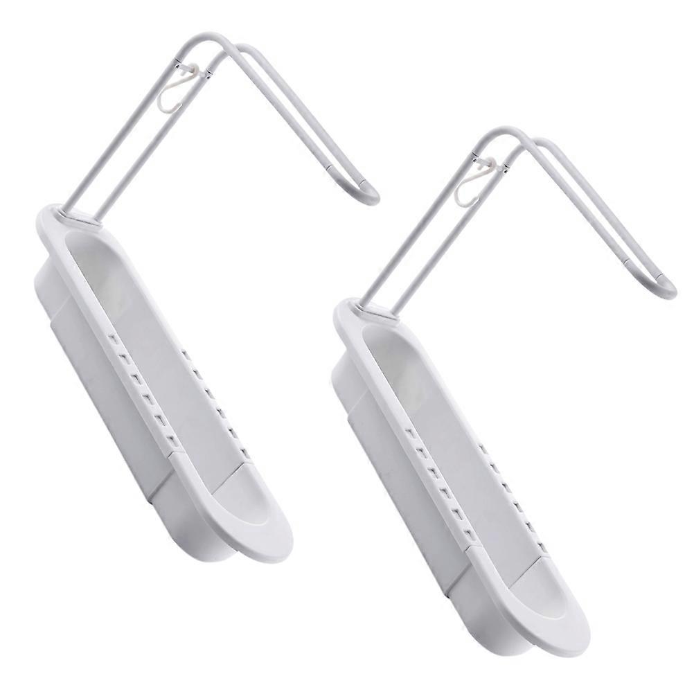 Sponge Draining Rack Dish Rag Holder Retractable 36.9X25.5X9CM White Kitchen Organizer 2Pcs