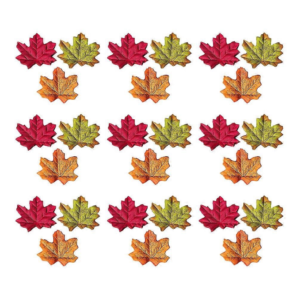 Artificial Maple Leaves Autumn Theme Wedding Assorted Color 8.5cm x 7.5cm DIY Element 300Pcs