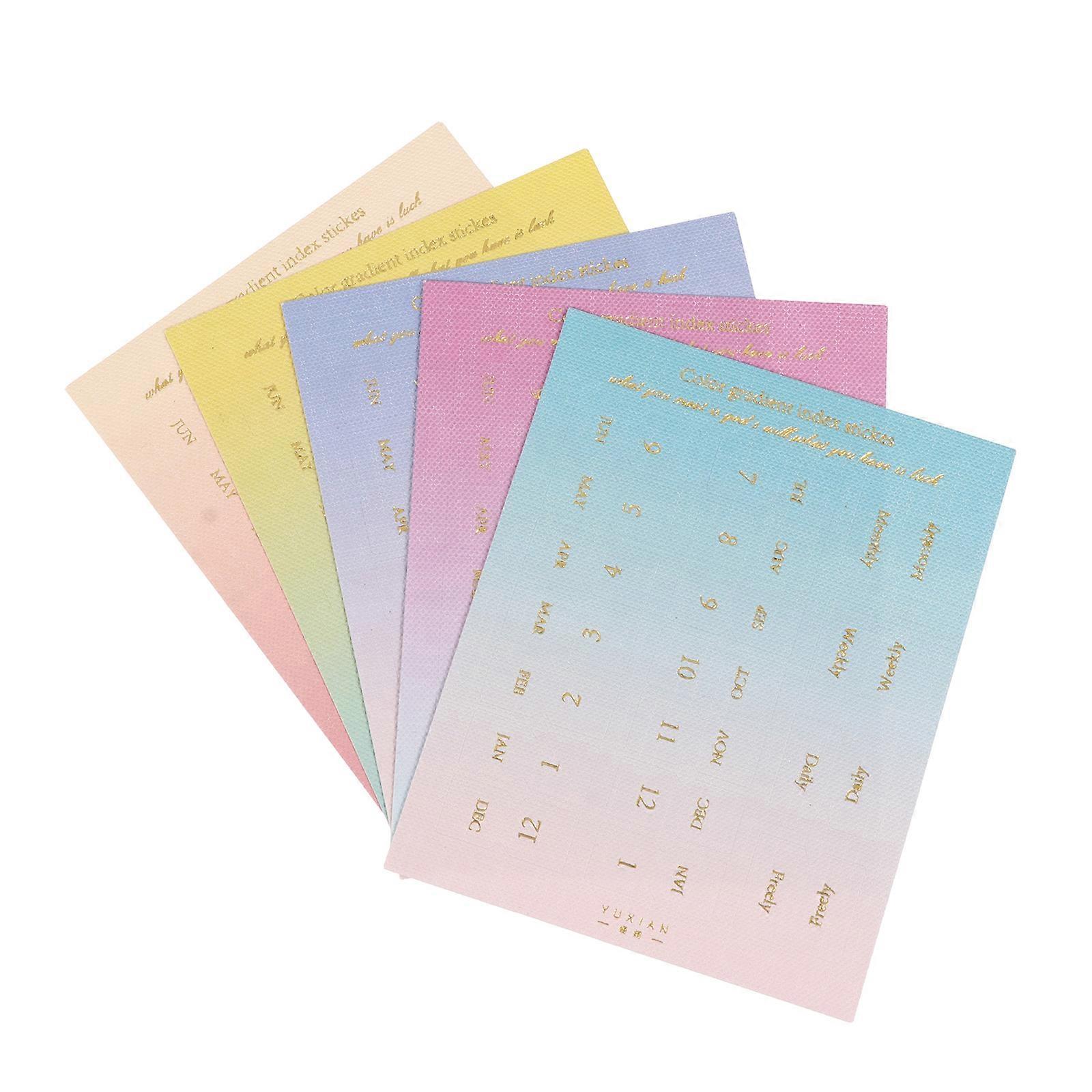 Sticky Labels Index Tab Personal Appointments Work Hours Gradient Color 11x11cm Events Holidays 20Sheets