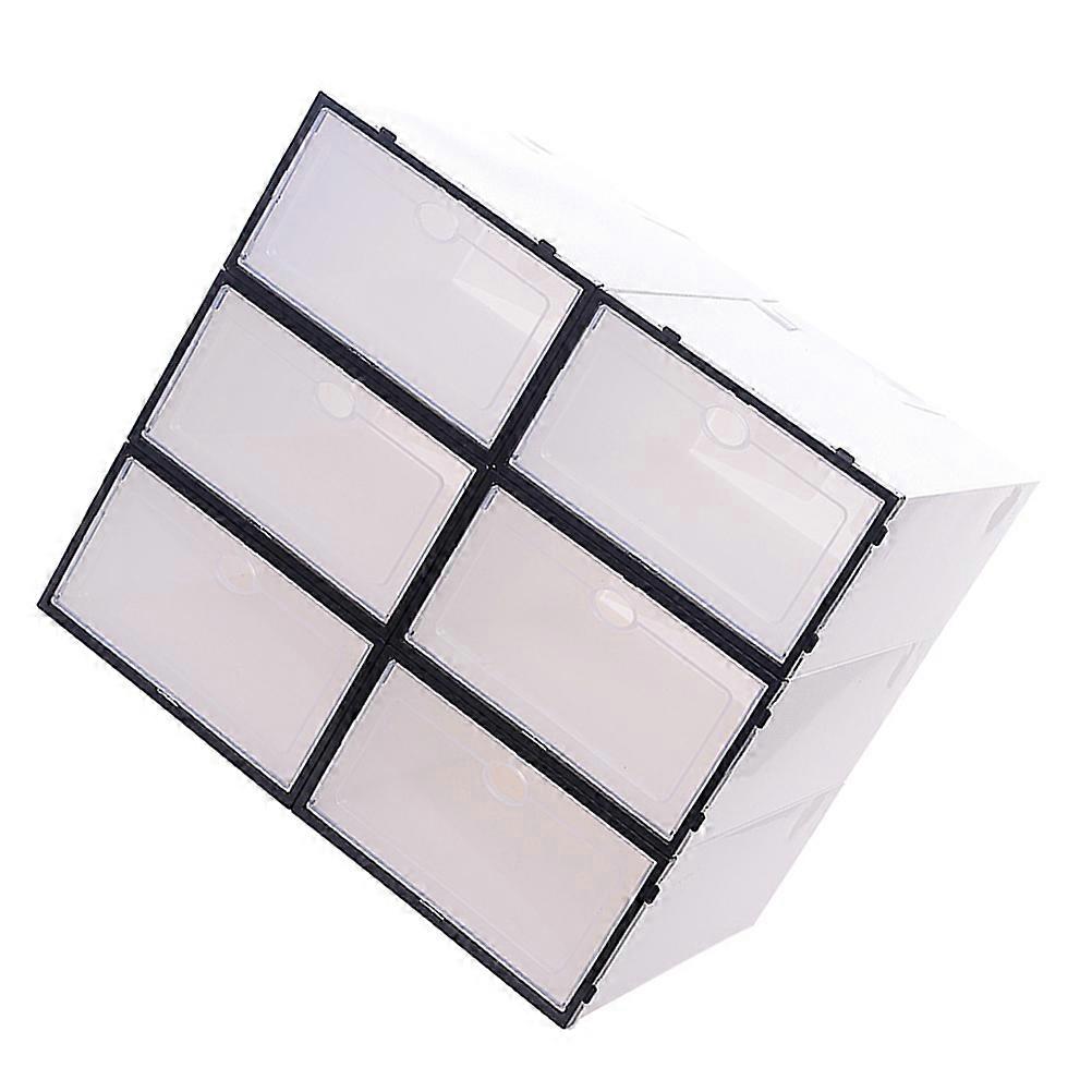 Shoes Box Storage Stackable Solution Rectangular Shape Closet Storage 6Pack