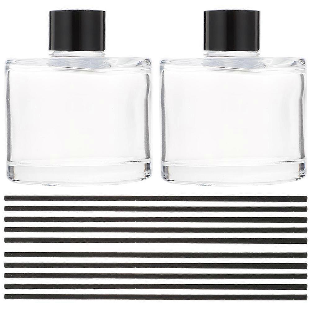 Aromatherapy Diffuser Bottle Transparent Glass Essential Oil Storage Container Stylish Square Design Perfume Volatile Bottle Home Decor Gift