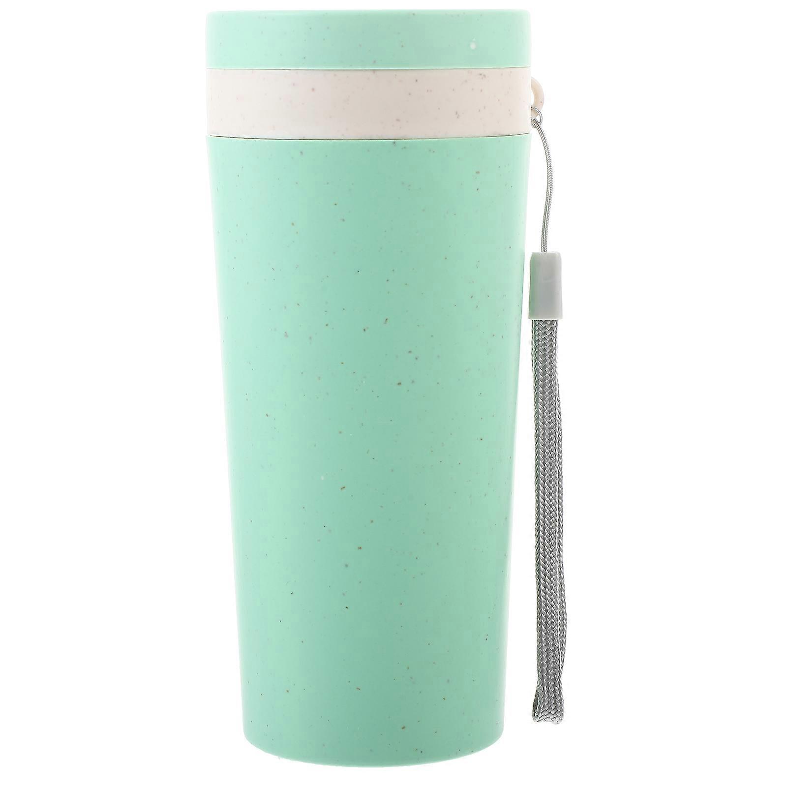 Small-Mouth Bottle Sealing Water Container Nordic Style Portable Design Straw Material Suitable for Exercise 1Pcs