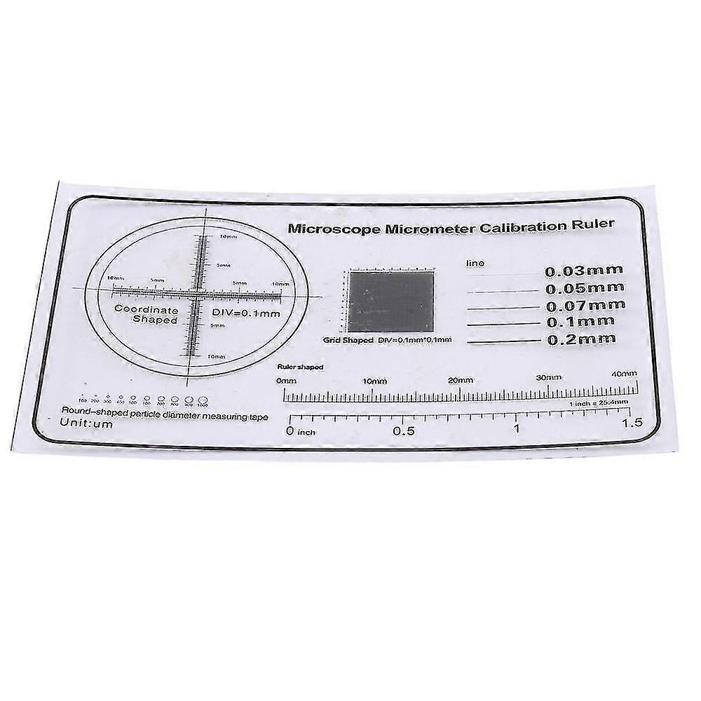 Microscope Calibration Ruler Optical Micrometer Correction Sheet for Precision Measurement & Calibration