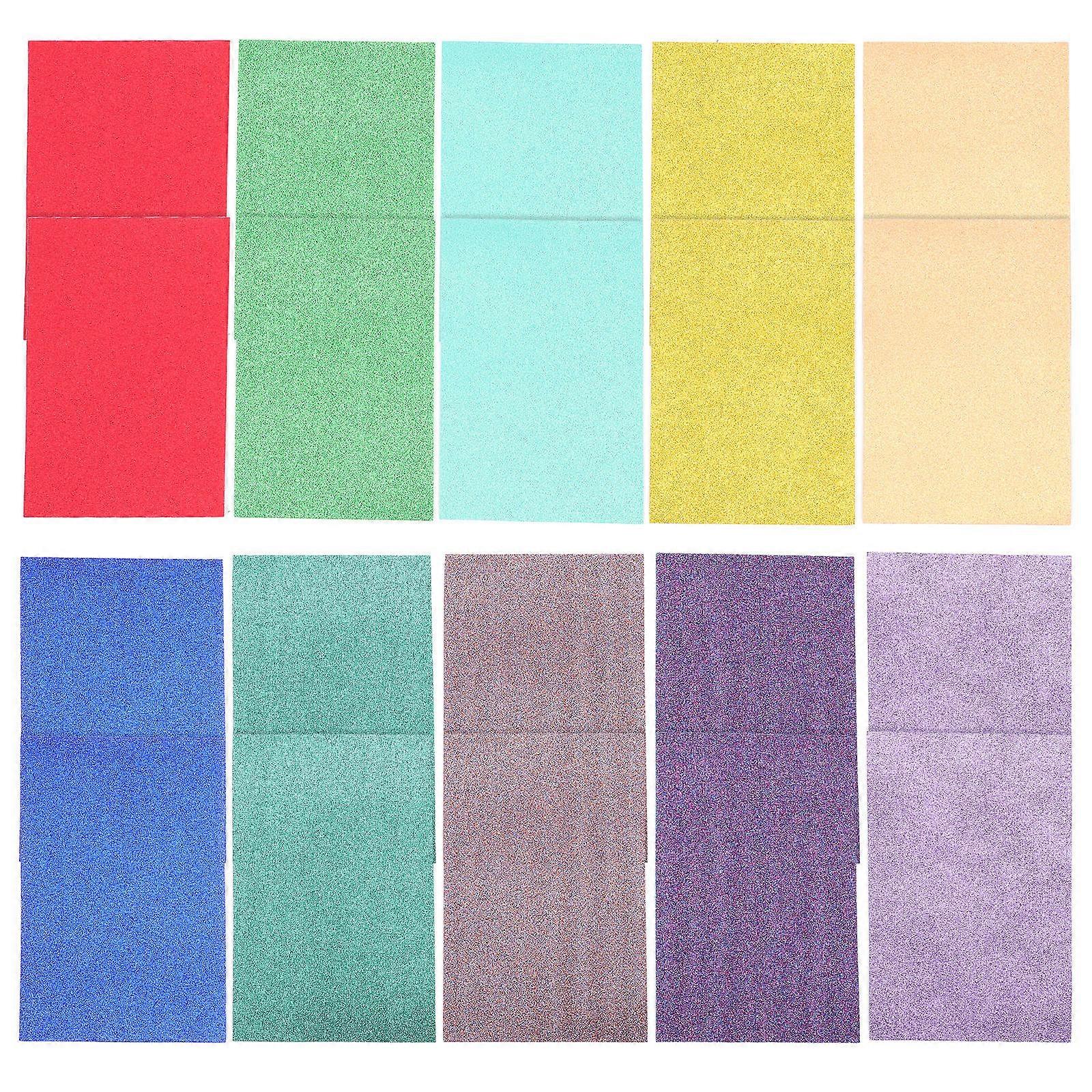 20 Sheets Glitter Foam Sheets Non Adhesive Eva Craft Paper for DIY Art Projects Bright Color Decorative Flexible Lightweight Foam Material for