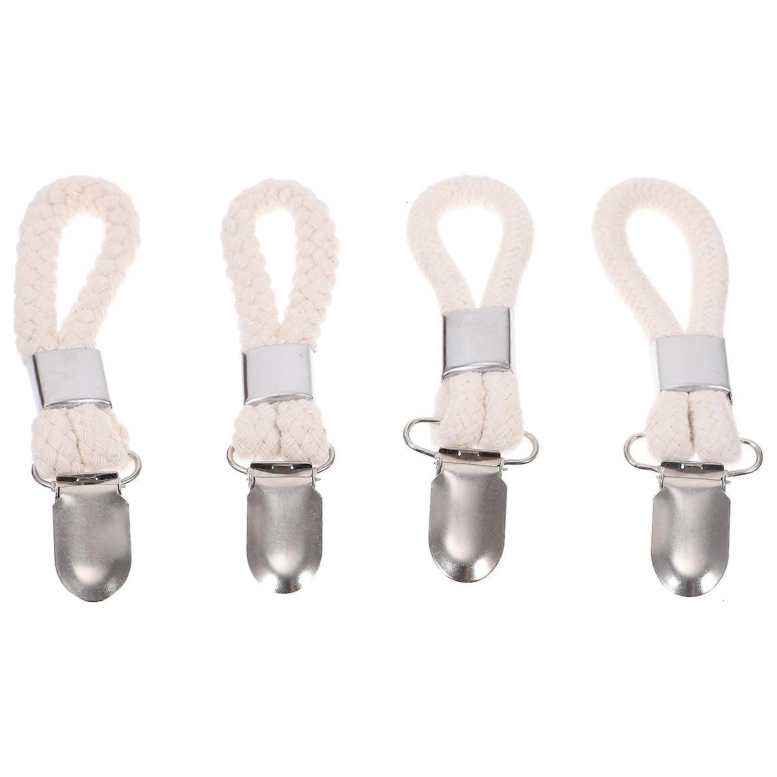Hook Clips for Hanging Iron Towel Clips Brown 11.00X2.00X0.50CM Clamping Towels Preventing Falling 4Pcs