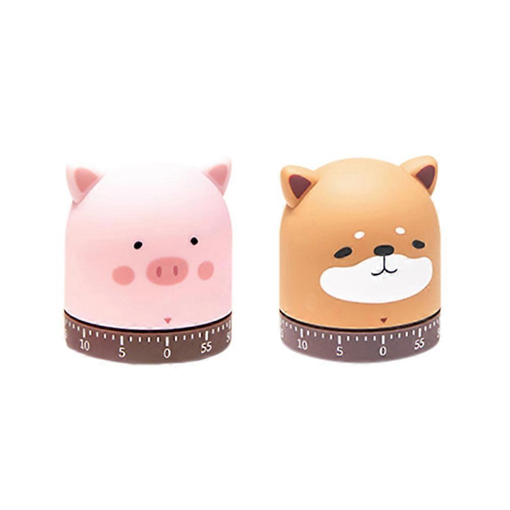 Novelty Kitchen Timer Clock Manual Winding Loud Alarm For Cooking Baking 2Pcs