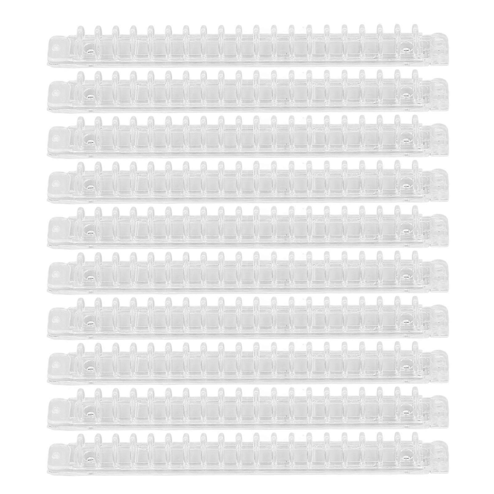 10 pz Rilegatura Spine A5 20 Fori Apertura Manuale Chiusura Materiale ABS Colore Trasparente Staccabile Binding Loop per la Scuola