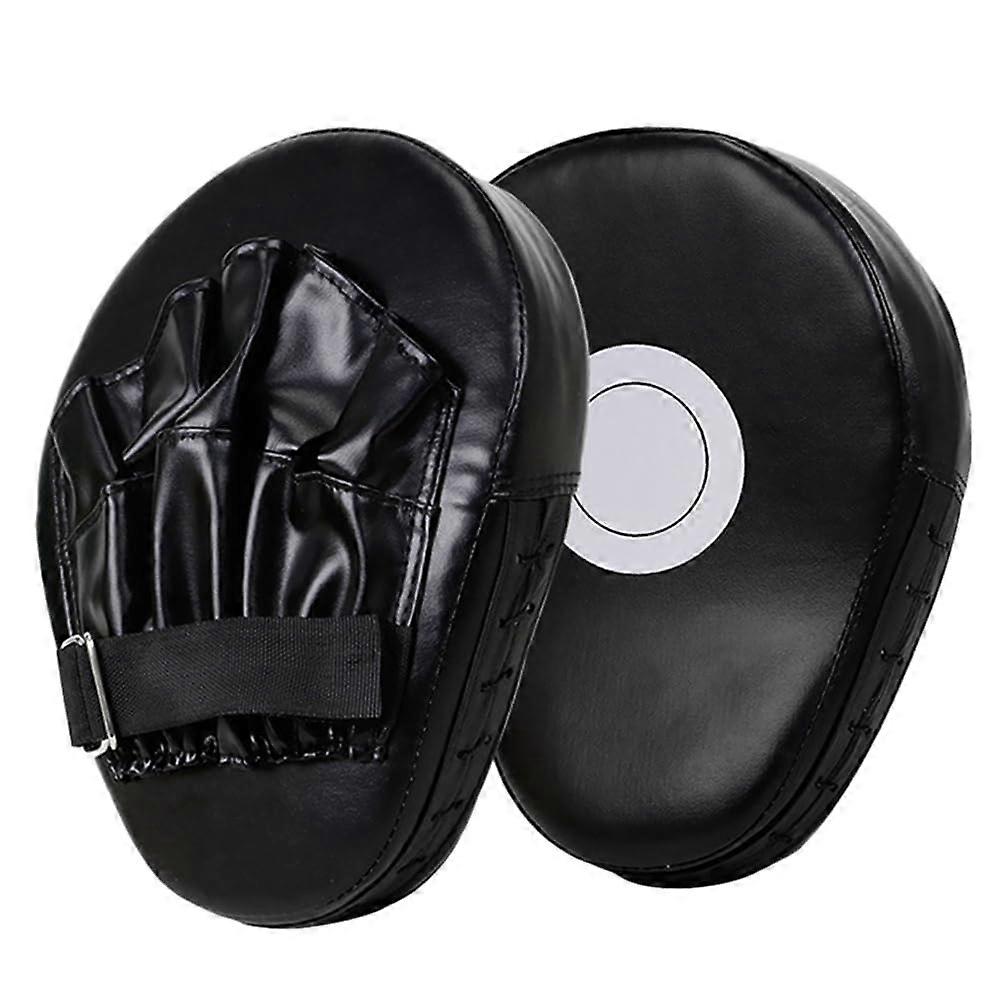 5 Finger Hand Target Boxing Gloves Black PU Leather Curved Batting Gloves for Martial Arts Training Breathable Design