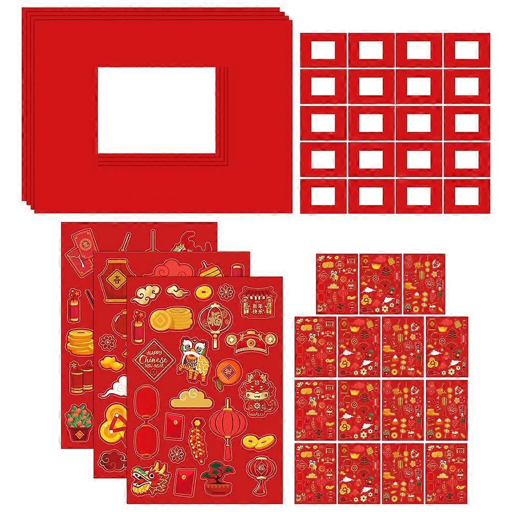 1 Set Dragon Year DIY Photo Frame and Sticker 2024 Year of Dragon Picture Frame Decal