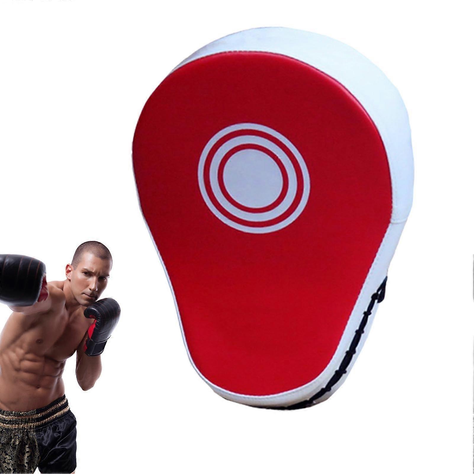 Boxing Pads Red, Curved Focus Gloves for Muay Thai and Kickboxing, Durable Punch Training Pads for Men