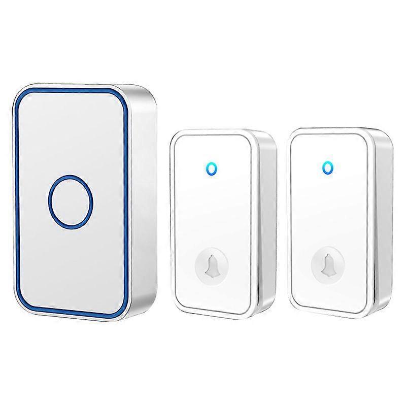 Self-Generating Wireless Doorbells Set with 2 Transmitter/Receiver Smart Home Doorbell